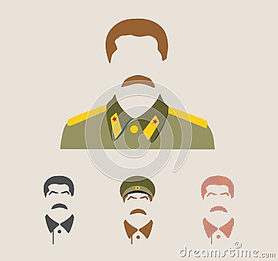 Vector portrait of Joseph Stalin Vector Illustration