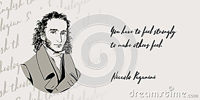 126_Niccolo Paganini Vector Illustration