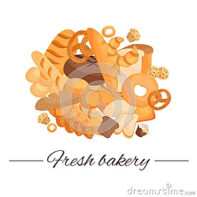 Fresh bacery Vector Illustration