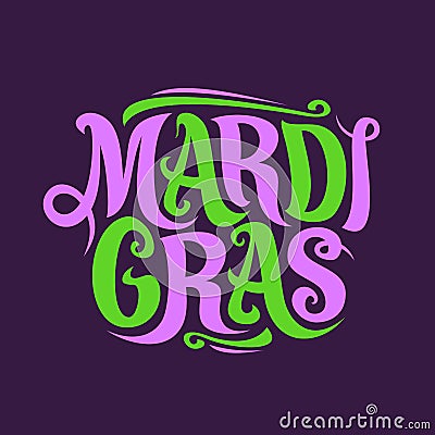 Vector poster for Mardi Gras Carnival Vector Illustration