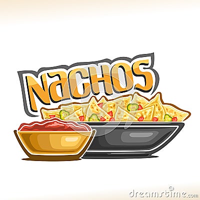 Vector poster for Mexican Nachos Vector Illustration