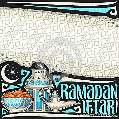 Vector poster for Ramadan Iftar Vector Illustration