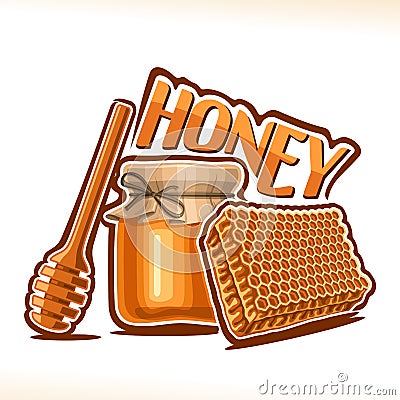Vector poster for rustic Honey Vector Illustration