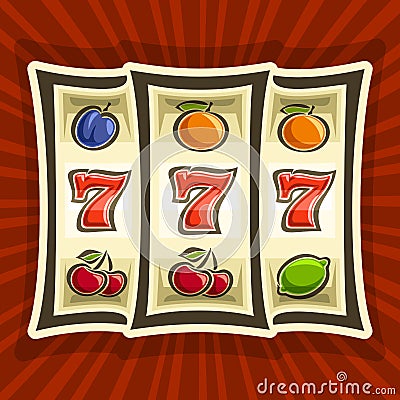 Vector poster for Slot Machine theme Vector Illustration