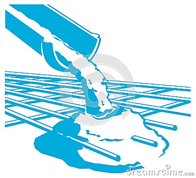 Vector pouring concrete icon Vector Illustration