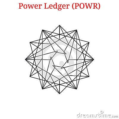 Vector Power Ledger POWR logo Vector Illustration