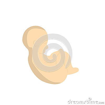 vector pregnant baby womb uterus illustration Vector Illustration