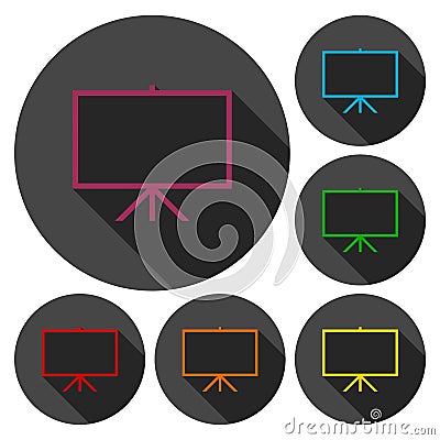 Vector presentation board icons Vector Illustration