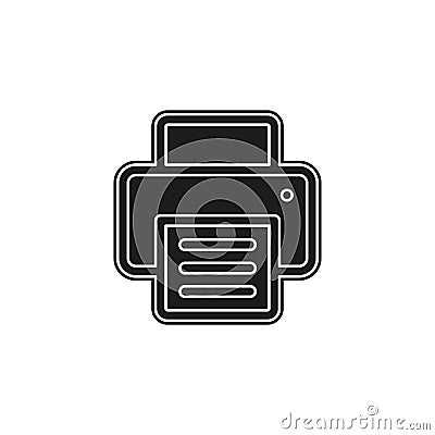 Vector Print icon, Printing button - printing sign and symbol, document print Stock Photo