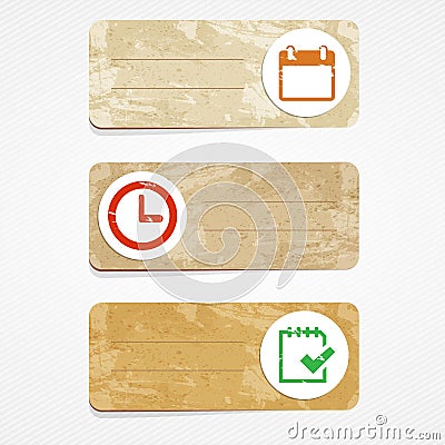 Productivity cards Vector Illustration