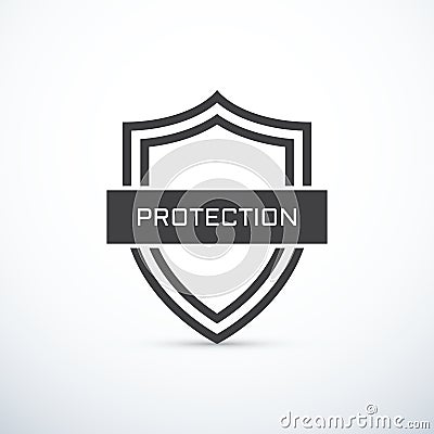 Vector protection icon. Shield icon. Vector Illustration