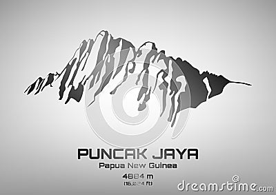 Vector Puncak Jaya steel Vector Illustration