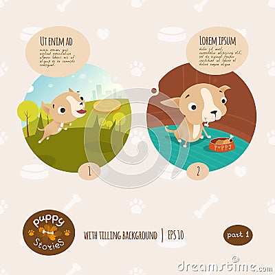 Vector puppy stories illustration Vector Illustration