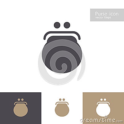 Vector purse icon set isolated on background Vector Illustration
