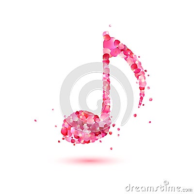 Vector Quaver Note icon Vector Illustration