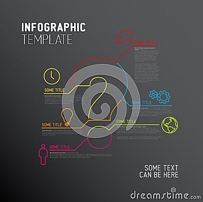 Vector Question Mark Infographic report template Vector Illustration