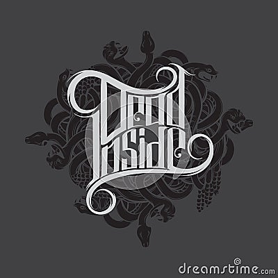 Vector quote typographical background ` Dead inside` Vector Illustration