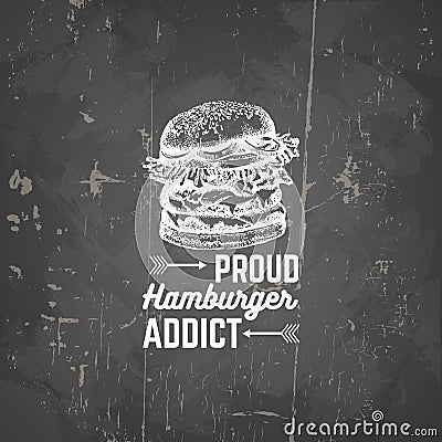 Vector quote typographical background about fast food. Vector Illustration