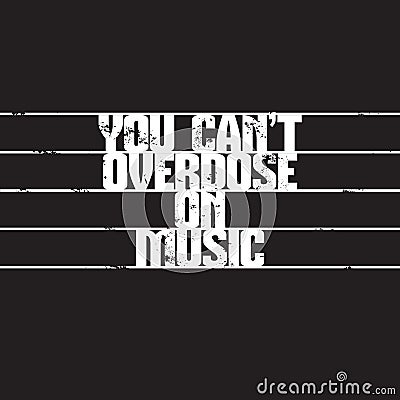 Vector quote typographical background about music Vector Illustration