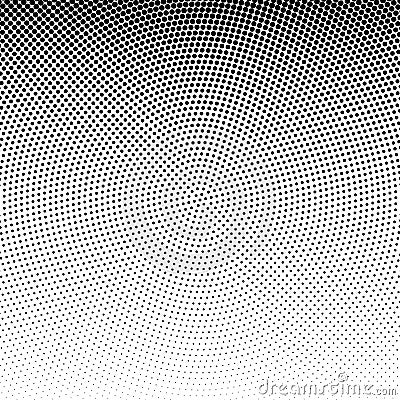Vector radial dotted halftone background Vector Illustration