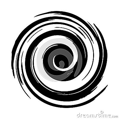 Vector radial spiral burst. black star spiral explosion Vector Illustration