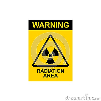 vector warning radiation area sign 2 Stock Photo