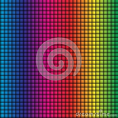 Vector - Rainbow Background Seamless Colorful Squa Vector Illustration