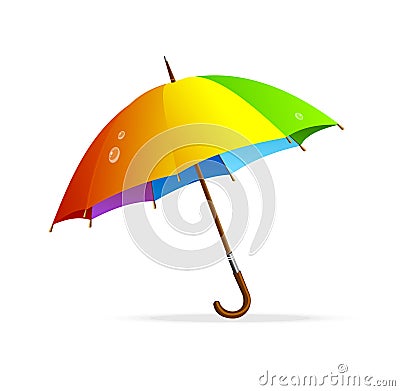 Vector rainbow umbrella isolated Vector Illustration
