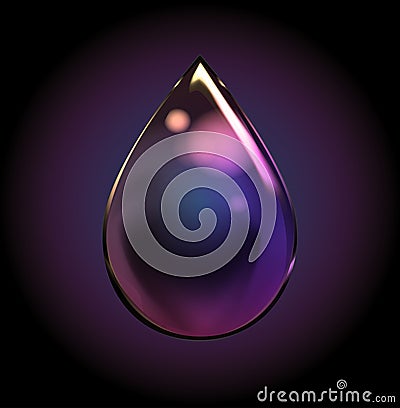 Vector Rainbow Water Drop. Transparent Isolated Realistic Design Vector Illustration