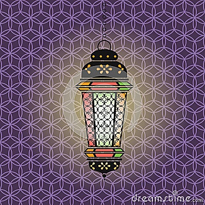 Vector Ramadan illustration with lantern Vector Illustration