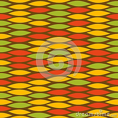 Vector rastafarian snake skin pattern Vector Illustration