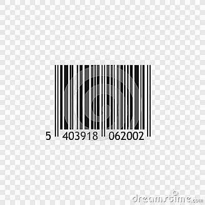 Vector realistic barcode isolated on white background. Vector Illustration