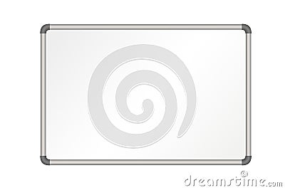 Vector realistic empty whiteboard illustration isolated Vector Illustration