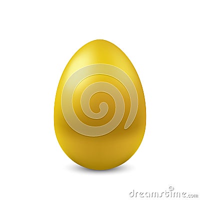 Vector realistic golden egg isolated Vector Illustration