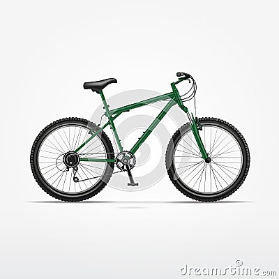 Vector Realistic Isolated Bicycle Vector Illustration