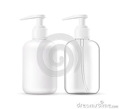 Vector realistic liquid soap, foam lotion bottle Vector Illustration