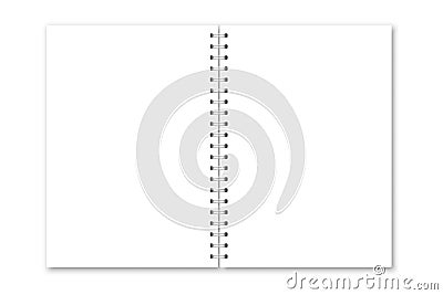 Vector realistic opened notebook cover. Vector Illustration