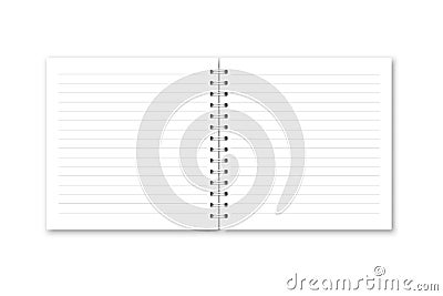 Vector realistic opened square notebook Vector Illustration