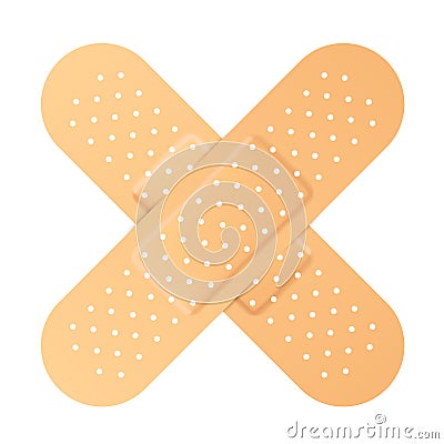 Vector realistic plaster adhesive tape bandage 3d Vector Illustration
