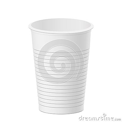 Vector realistic plastic cup. Vector Illustration