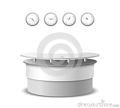 Vector realistic reception counter Vector Illustration