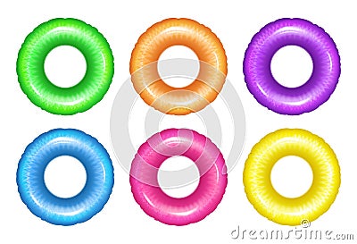 Vector realistic rubber ring isolated on white Stock Photo