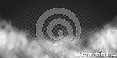 Vector realistic smoke cloud or gray fog Vector Illustration