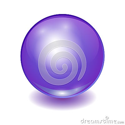 Vector realistic violet multicolor ball Vector Illustration