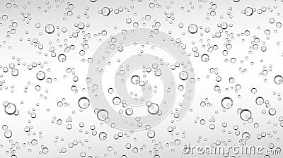Vector realistic carbonated mineral water bubbles Vector Illustration
