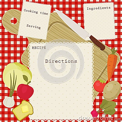Vector recipe card Vector Illustration