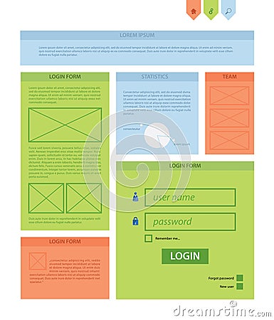 Vector rectangle background template. Infographic template with Vector Illustration