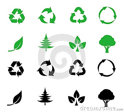 Vector recycle signs illustration Vector Illustration