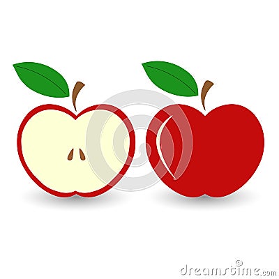 Vector red apple Vector Illustration