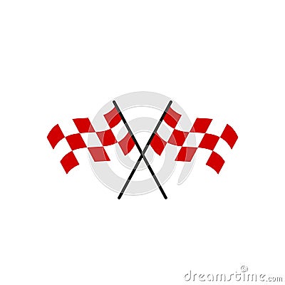 Vector red flag for rally Vector Illustration